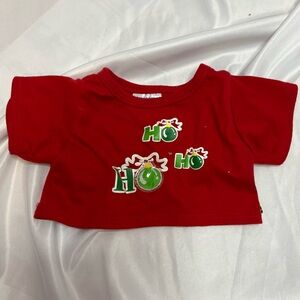 Build-A-Bear Red Christmas Holiday Ho Ho Ho T-Shirt